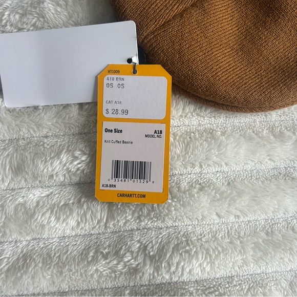 NWT Carhartt Men's Taupe Brown Knit Beanie - Picture 3 of 3